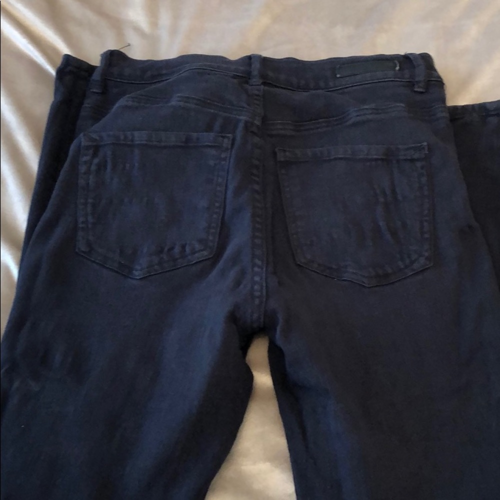Express High Rise Black Jean Ripped Legging - Picture 2 of 3